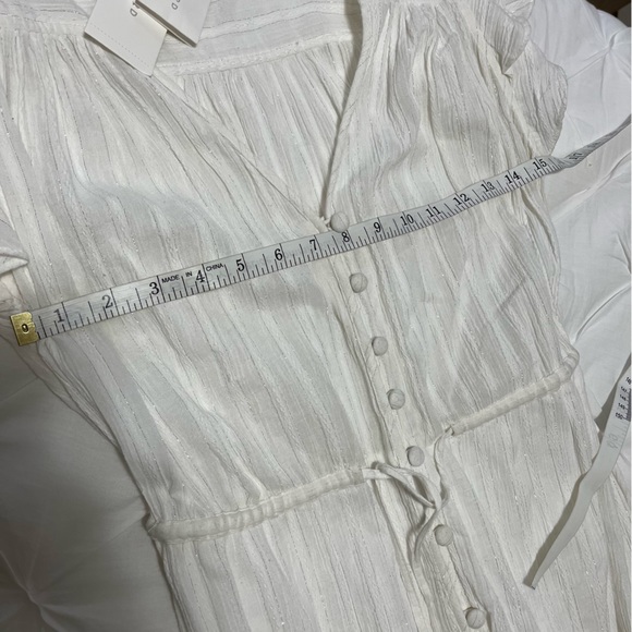 Veronica Beard Coastal White Tinzia Lurex Striped Dress - Picture 13 of 15